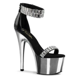 Pleaser Adore-769RS, 7 Inch Ankle Cuff With Rhinestones Sandal