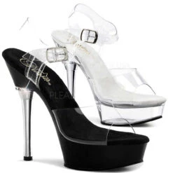 Pleaser | ALLURE-608, Platform Clear Strap Shoes CLEARANCE
