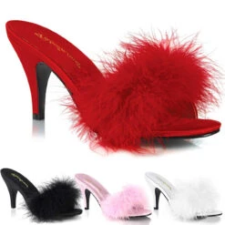 Amour-03, 3" Classic Marabou Slippers