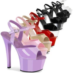 Pleaser | Aspire-609, 6 Inch Vegan Ankle Strap Sandal