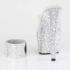 BEJEWELED-712MS, 7" Rhinestones Platform Slide W/Ankle Cuff By Pleaser -Funky Lingerie Outlet BEJEWELED 712MS C SRS09 54512.1720597376