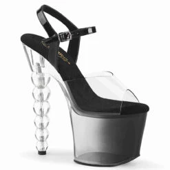 BLISS-708-1BC, Stack Bead Heel Ombre Sandal By Pleaser