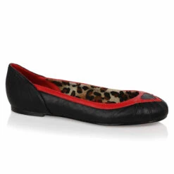BP100-FRANCES, Two Toned Flat Shoe With Heart -Funky Lingerie Outlet BP100 FRANCES blk 63552.1686450931