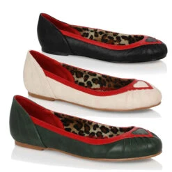 BP100-FRANCES, Two Toned Flat Shoe With Heart