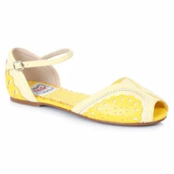 BP100-FRUITIE, Flat Fruit Sandals By Bettie Page -Funky Lingerie Outlet BP100 Frutie yell 84353.1645700191