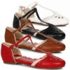 BP100-NANCY, 1" T-Strap Flat Shoe With Cutout Décor By Bettie Page -Funky Lingerie Outlet BP100 Nancy 16180.1645701633
