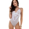 BS8027, Lace And Sheer Bodysuit
