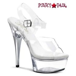 Pleaser | CAPTIVA-608, 6 Inch Clear Ankle Strap Sandal -Funky Lingerie Outlet CAPTIVA 608 FP 89271.1732292507
