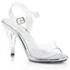 CARESS-408, 4" Clear Evening Strap Sandal -Funky Lingerie Outlet CARESS 408 36817.1710032240