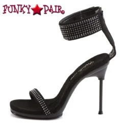 CHIC-40, 4.5" Evening Shoes With Rhinestone Ankle Cuff Slide -Funky Lingerie Outlet CHIC 40 B NB05 15943.1633371574