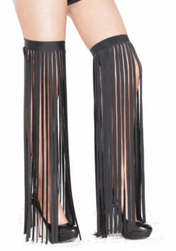 CL500, Rave Solid Fringe Leggings -Funky Lingerie Outlet CL500 Black 99723.1537394490