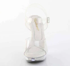 COCKTAIL-508SRSI, 5 Inch Heel Ankle Strap Sandal With Rhinestones Insert In Platform -Funky Lingerie Outlet COCKTAIL 508SRSI C C SRS01 71327.1744273380