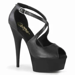 PLEASER DELIGHT-621, 6" Criss Cross Peep-Toe Sandal CLEARANCE