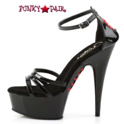Pleaser DELIGHT-662, 6 Inch Platform Strappy Corset Style Sandal -Funky Lingerie Outlet DELIGHT 662 B M05 19911.1586411189