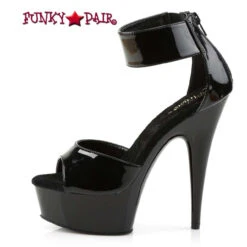 Pleaser | Delight-670-3, 6 Inch Wide Ankle Cuff Platform Sandal -Funky Lingerie Outlet DELIGHT 670 3 B M05 34502.1587654491