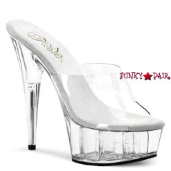 Pleaser | DELIGHT-601, 6 Inch Stiletto Heel Platform Slide -Funky Lingerie Outlet Delight 601 C 01053.1530005188