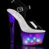 Discolite-708, Multi Color Disco Lightning On Platform Sandal By Pleaser -Funky Lingerie Outlet Discolite 708 76550.1587919861