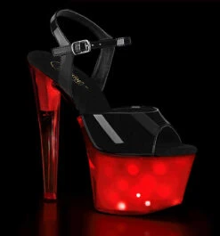 Pleaser | Discolite-709, Lite Up Ankle Strap Sandal