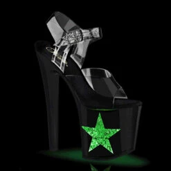 PLEASER CLEARANCE Enchant-708LT-Star, 8" Sandal With Light-up Star On Platform
