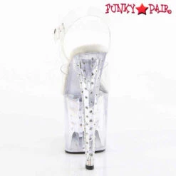 PLEASER ENCHANT-708RS, 8 Inch Heel Sandal With Rhinestones -Funky Lingerie Outlet ENCHANT 708RS C M09 51035.1710115483