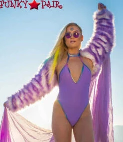 JV-FF110, Metallic Trim Rave Bodysuits -Funky Lingerie Outlet FF110 Lavender 1 51507.1594856752