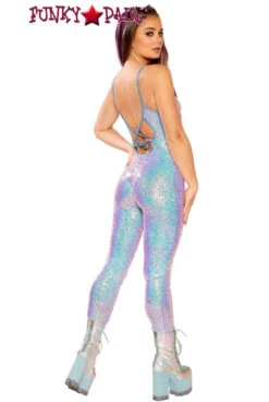 JV-FF143, Rave Apparel Stretch Sequin Catsuit -Funky Lingerie Outlet FF143 LVD BK 35379.1660674099