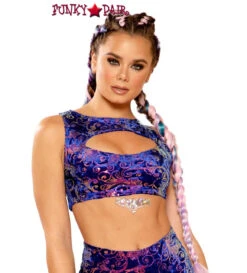 JV-FF149, Sequin Embroidered Rave Top -Funky Lingerie Outlet FF149 RYL FT 20981.1675361500