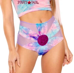 JV-FF156, Tie-Dye Daisy Raver Short -Funky Lingerie Outlet FF156 KND FT 33531.1633816611