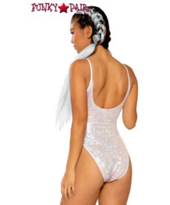 JV-FF260, Spaghetti Strap Rave Wear Outfit -Funky Lingerie Outlet FF260 SIL BK 13825.1650931627