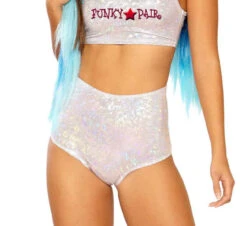 JV-FF265, High Waisted Rave Short -Funky Lingerie Outlet FF265 SIL FT 71331.1627496374