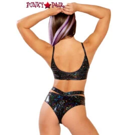 JV-FF268, Rave Strap Top -Funky Lingerie Outlet FF268 FF269 BLK BK 50431.1657303162