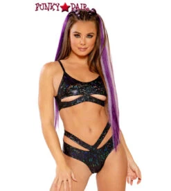 JV-FF268, Rave Strap Top -Funky Lingerie Outlet FF268 FF269 BLK FT 17194.1657303162