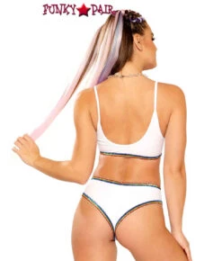 JV-FF270, Glitter Trimmed Strap Rave Top -Funky Lingerie Outlet FF270 FF271 WRB BK 94994.1566063018