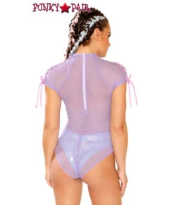 JV-FF278, EDM Gear Lace-up Shoulder Outfit -Funky Lingerie Outlet FF278 LAV BK 98200.1649096329