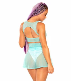 JV-FF336, Mesh Skater Skirt -Funky Lingerie Outlet FF335 FF336 MRN BK 70498.1657223761