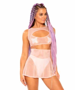 JV-FF335, Mesh Keyhole Top By J Valentine -Funky Lingerie Outlet FF335 FF336 RSE 38099.1657223783