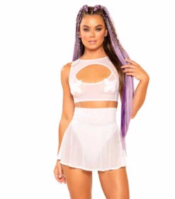 JV-FF335, Mesh Keyhole Top By J Valentine