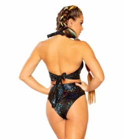 JV-FF388, Keyhole Halter Top -Funky Lingerie Outlet FF388 FF389 BLK BK 91676.1627975368