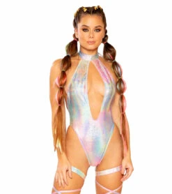 JV-FF396, Metallic Keyhole Bodysuit By J. Valentine -Funky Lingerie Outlet FF396 FF550 SOK FT 29589.1652749392