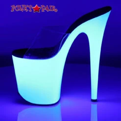 Pleaser | Flamingo-801UV, 8 Inch Slide With Neon UV Bottom -Funky Lingerie Outlet FLAMINGO 801UV C NW05 48526.1566280942