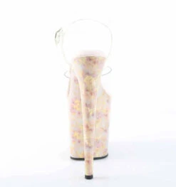 PLEASER FLAMINGO-808MB, 8" Heel Ankle Strap Sandal With Marble Print Platform -Funky Lingerie Outlet FLAMINGO 808MB C BH G09 49763.1744305544