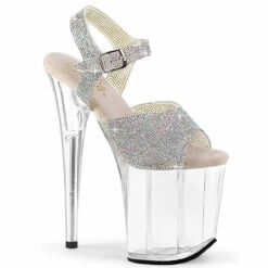Pleaser FLAMINGO-808N-RS, 8 Inch Heel Rhinestones Sandal