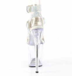 PLEASER FLAMINGO-856RS, 8 Inch Heel Rhinestones Strappy T-Strap Sandal -Funky Lingerie Outlet FLAMINGO 856RS SRS TPU C09 72047.1725430458
