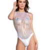 FR107, White/Cosmic Sequin Mesh Bodysuit By J. Valentine -Funky Lingerie Outlet FR107 FS192 WHT FRONT 75634.1669857038