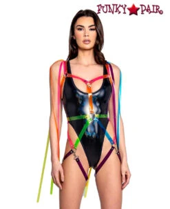 FR124, Black Laser Feather Stretch PVC Bodysuit By J. Valentine 7 FR124, Black Laser Feather Stretch PVC Bodysuit By J. Valentine -Funky Lingerie Outlet FR124 BLK FR125 RNB FRONT 17824.1656613898