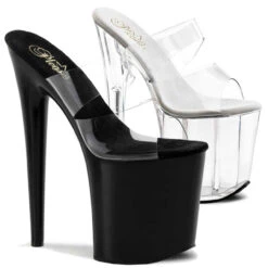 Pleaser | Flamingo-802, 8 Inch Platform Slide With Double Band