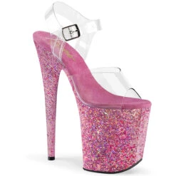 Pleaser Flamingo-808CF, 8 Inch Confetti Platform Sandal