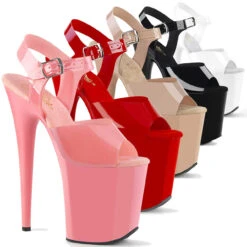 Pleaser | Flamingo-808N, 8 Inch Jelly Like Ankle Strap Platform Sandal