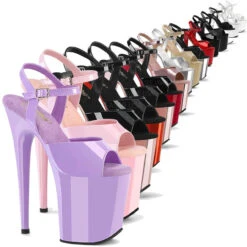 PLEASER Flamingo-809, 8 Inch Ankle Strap Exotic Dancer Shoes