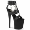 PLEASER Flamingo-861, 8" T-Strap With Chain Detail Platform Sandal -Funky Lingerie Outlet Flamingo 861 84754.1676006898